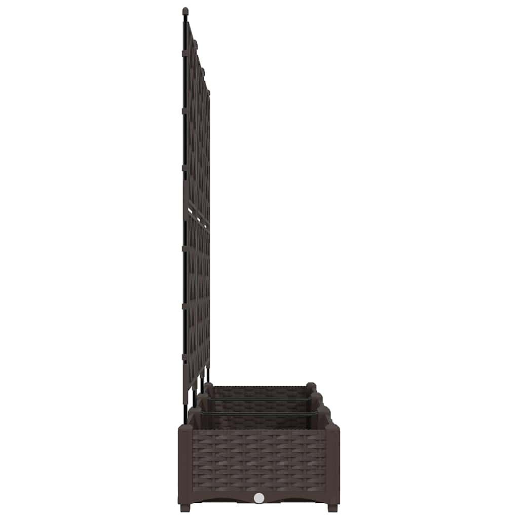 vidaXL Garten-Pflanzgefäß 3 pcs Braun 120 x 40 x 125,5 cm Kunststoff