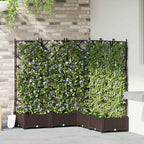 vidaXL Garten-Pflanzgefäß 5 pcs Braun 120 x 120 x 125,5 cm Kunststoff
