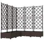 vidaXL Garten-Pflanzgefäß 5 pcs Braun 120 x 120 x 125,5 cm Kunststoff