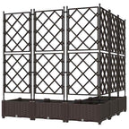 vidaXL Garten-Pflanzgefäß 5 pcs Braun 120 x 120 x 125,5 cm Kunststoff