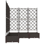 vidaXL Garten-Pflanzgefäß 5 pcs Braun 120 x 120 x 125,5 cm Kunststoff