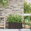 vidaXL Garten-Pflanzgefäß 2 pcs Braun 80 x 40 x 37,5 cm Kunststoff