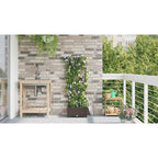 vidaXL Garten-Pflanzgefäß Braun 40 x 40 x 126 cm Kunststoff