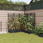 vidaXL Garten-Pflanzgefäß 5 pcs Schwarz 120 x 120 x 125,5 cm