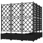 vidaXL Garten-Pflanzgefäß 5 pcs Schwarz 120 x 120 x 125,5 cm