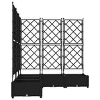 vidaXL Garten-Pflanzgefäß 5 pcs Schwarz 120 x 120 x 125,5 cm