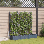 vidaXL Garten-Pflanzgefäß 3 pcs Hellgrau 120 x 40 x 125,5 cm