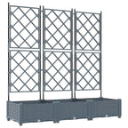vidaXL Garten-Pflanzgefäß 3 pcs Hellgrau 120 x 40 x 125,5 cm