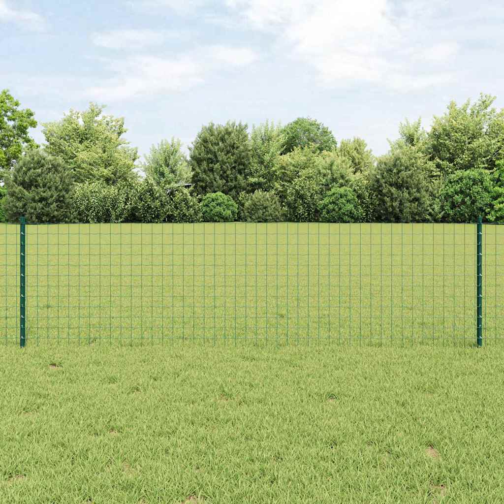 vidaXL Zaunpfosten 11 pcs Grün 100 cm Stahl