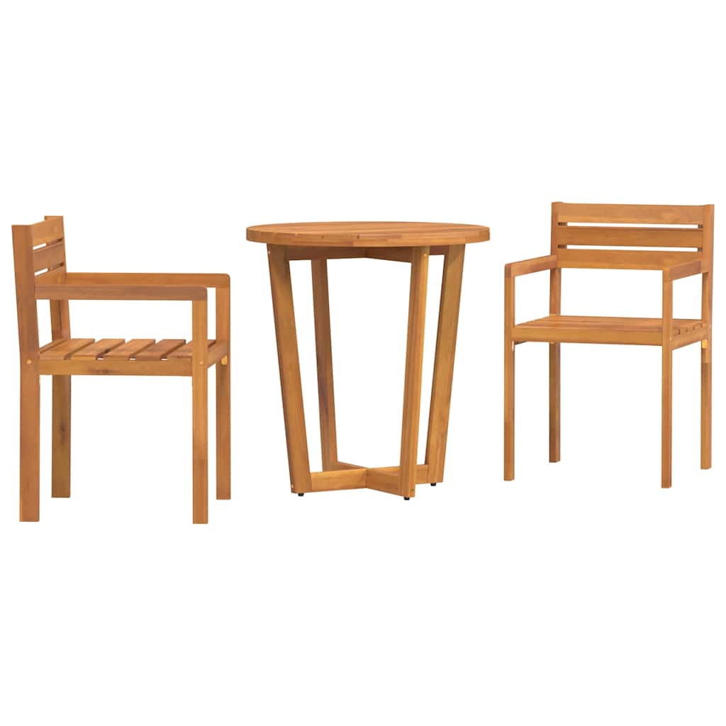 vidaXL 3-teiliges Garten-Ess-Set aus Massivholz Akazie