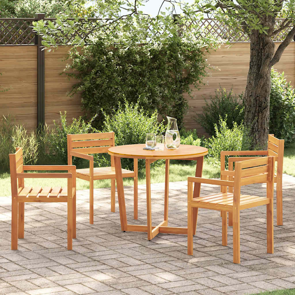 vidaXL 5-teiliges Garten-Ess-Set aus Massivholz Akazie