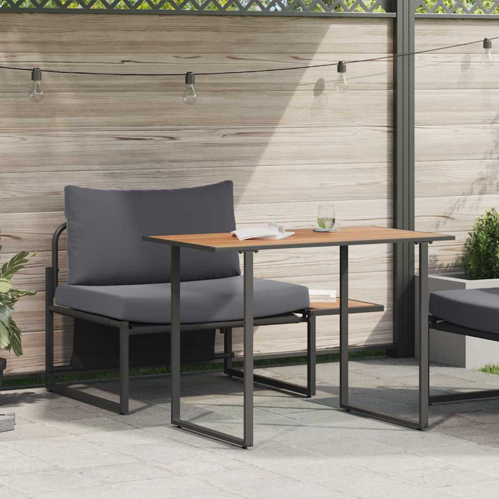 vidaXL Outdoor-Stahl-Sitzmöbel 2 pcs Anthrazit Stahl