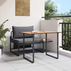 vidaXL Outdoor-Stahl-Sitzmöbel 2 pcs Anthrazit Stahl