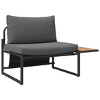vidaXL Gartensofa-set 2 pcs Anthrazit Stahl