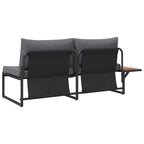 vidaXL Garten-Sofa mit Kissen Anthrazit 200,5 x 70 x 85,5 cm Stahl