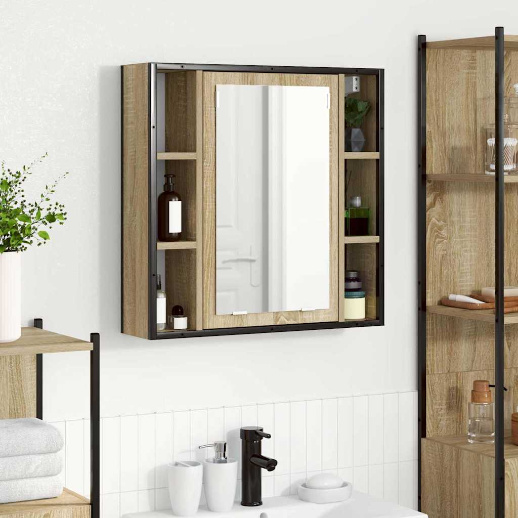 vidaXL Spiegelschrank Sonoma-Eiche 60 x 16 x 60 cm Holzwerkstoff
