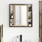 vidaXL Spiegelschrank Sonoma-Eiche 60 x 16 x 60 cm Holzwerkstoff