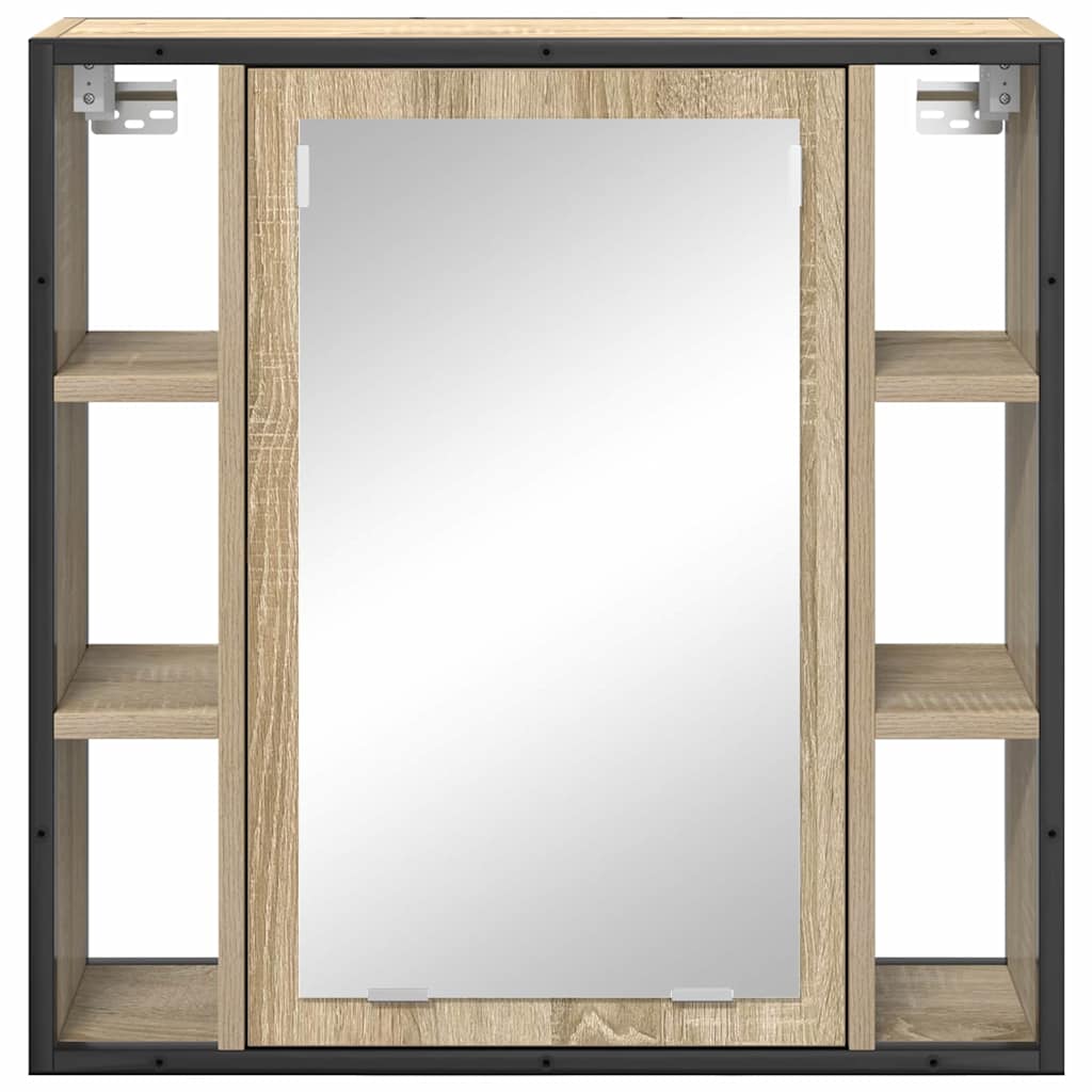 vidaXL Spiegelschrank Sonoma-Eiche 60 x 16 x 60 cm Holzwerkstoff