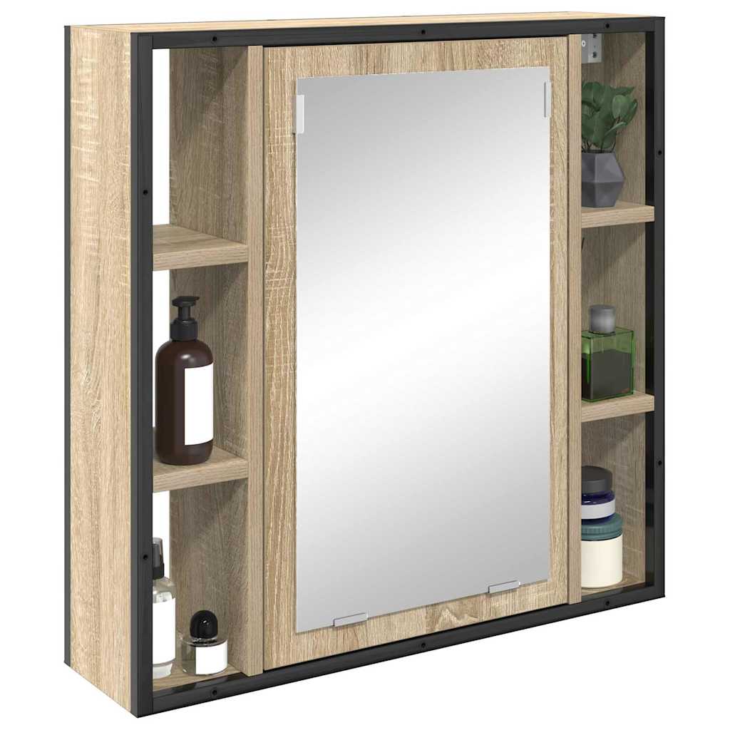 vidaXL Spiegelschrank Sonoma-Eiche 60 x 16 x 60 cm Holzwerkstoff