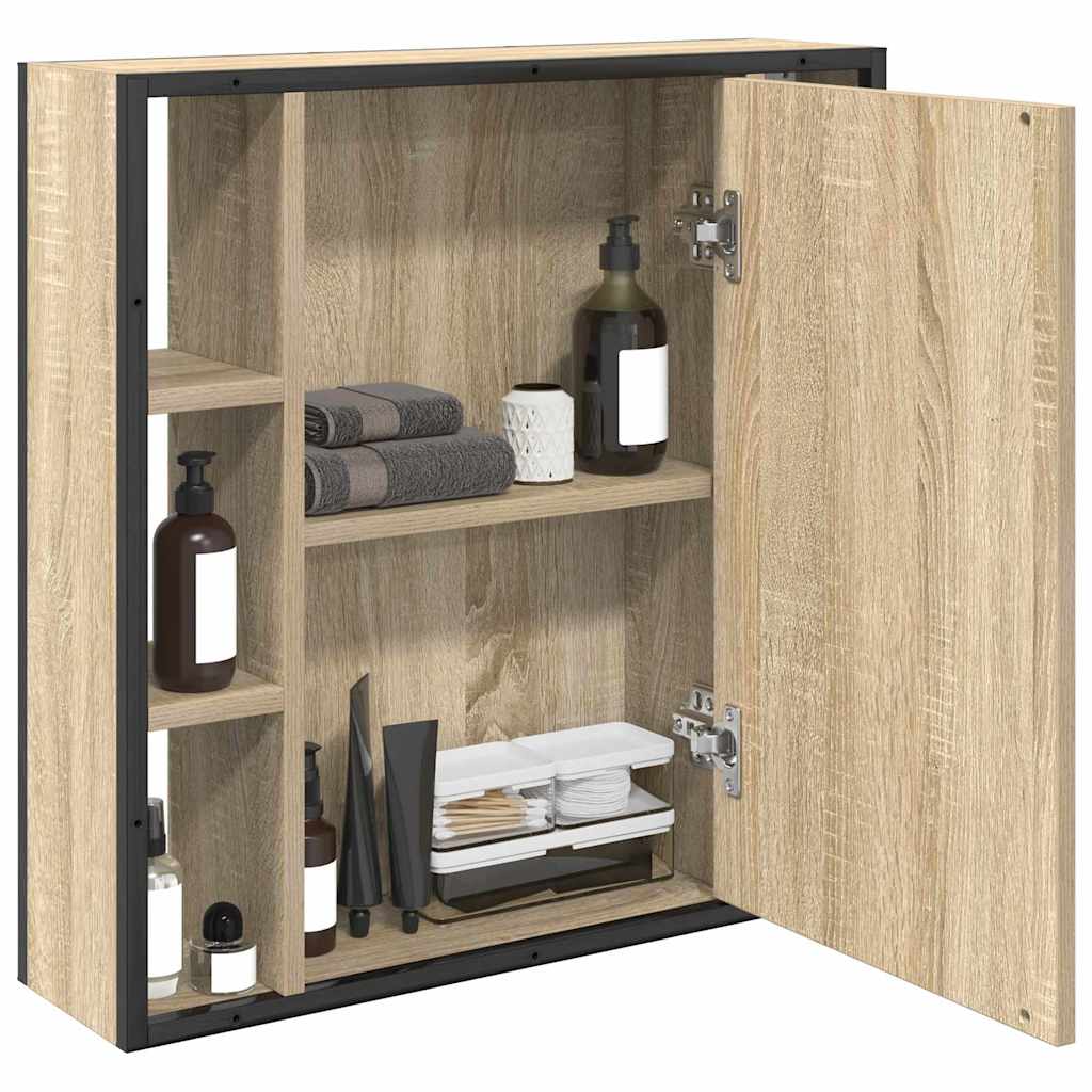 vidaXL Spiegelschrank Sonoma-Eiche 60 x 16 x 60 cm Holzwerkstoff