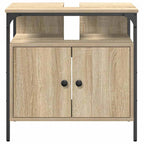 vidaXL Badezimmerschrank mit Tür Beige 60 x 30 x 60 cm Holzwerkstoff