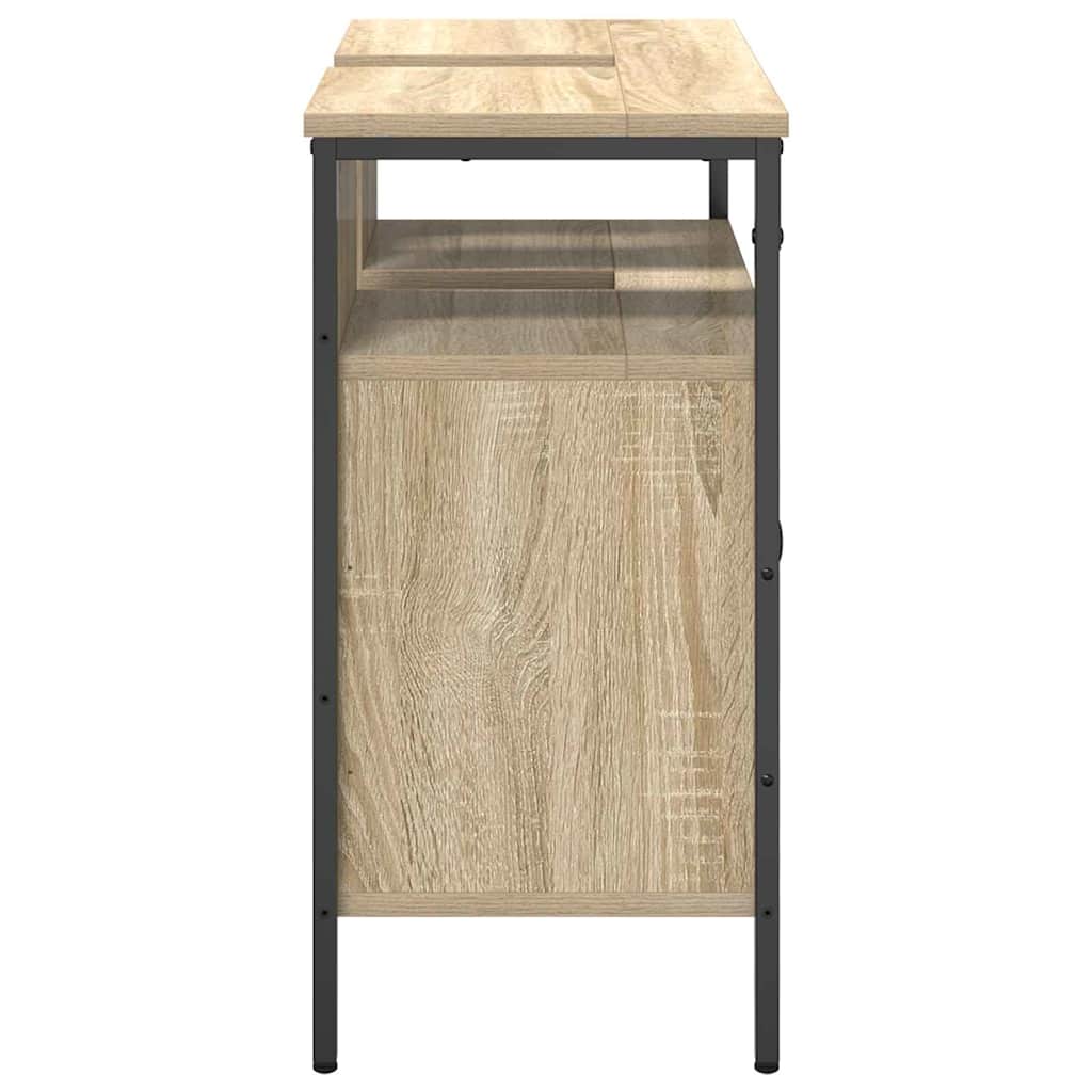 vidaXL Badezimmerschrank mit Tür Beige 60 x 30 x 60 cm Holzwerkstoff