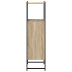 vidaXL Badezimmerschrank Beige 33 x 33 x 120,5 cm Holzwerkstoff