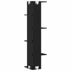 vidaXL Wand-Eckregal Schwarz Eichen-Optik 36,5 x 36,5 x 140 cm