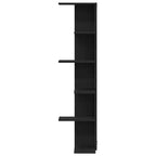 vidaXL Wand-Eckregal Schwarz Eichen-Optik 36,5 x 36,5 x 140 cm
