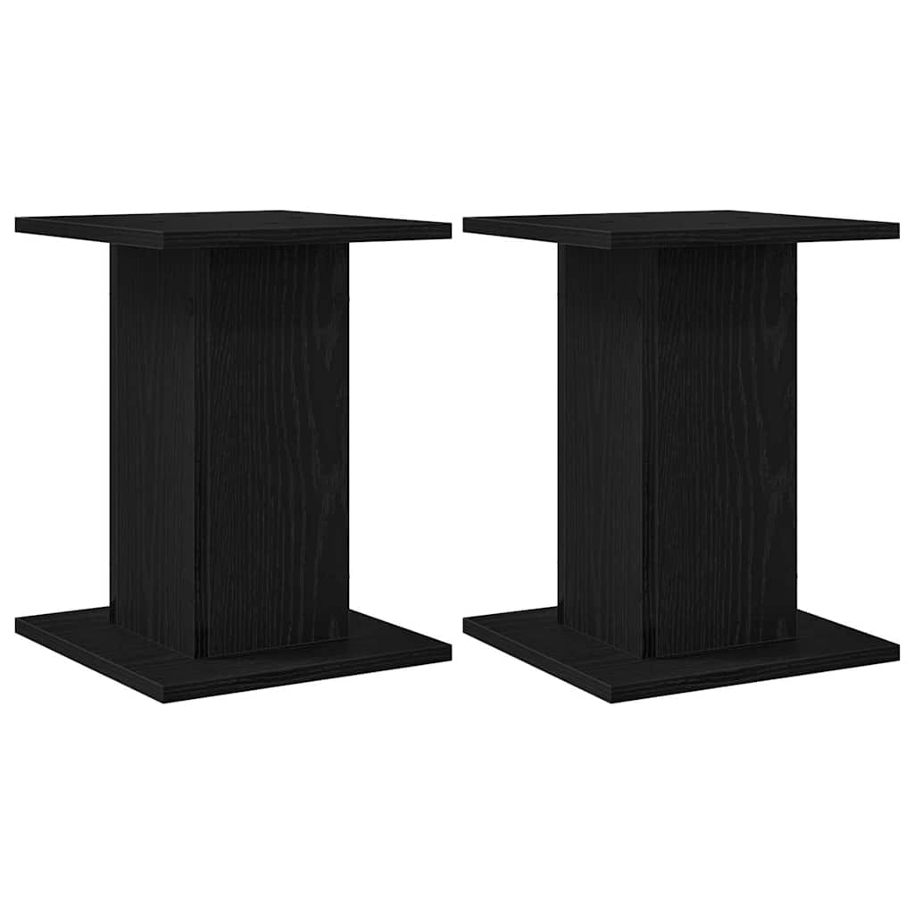 vidaXL Lautsprecherständer 2 pcs Schwarz Eichen-Optik 30 x 30 x 40 cm