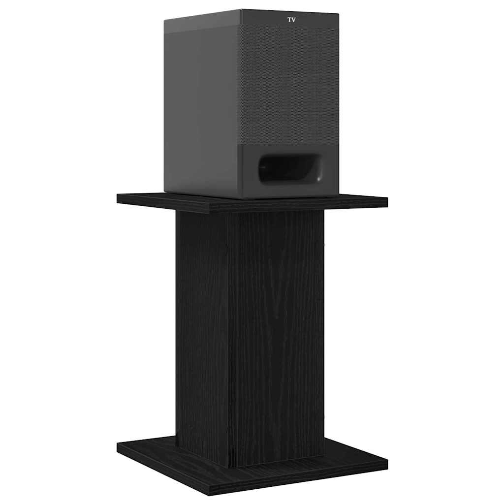 vidaXL Lautsprecherständer 2 pcs Schwarz Eichen-Optik 30 x 30 x 40 cm