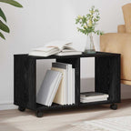 vidaXL Beistelltisch mit Regal Schwarz Eichen-Optik 72 x 33 x 42,5 cm
