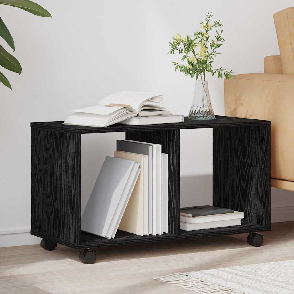 vidaXL Beistelltisch mit Regal Schwarz Eichen-Optik 72 x 33 x 42,5 cm