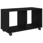 vidaXL Beistelltisch mit Regal Schwarz Eichen-Optik 72 x 33 x 42,5 cm