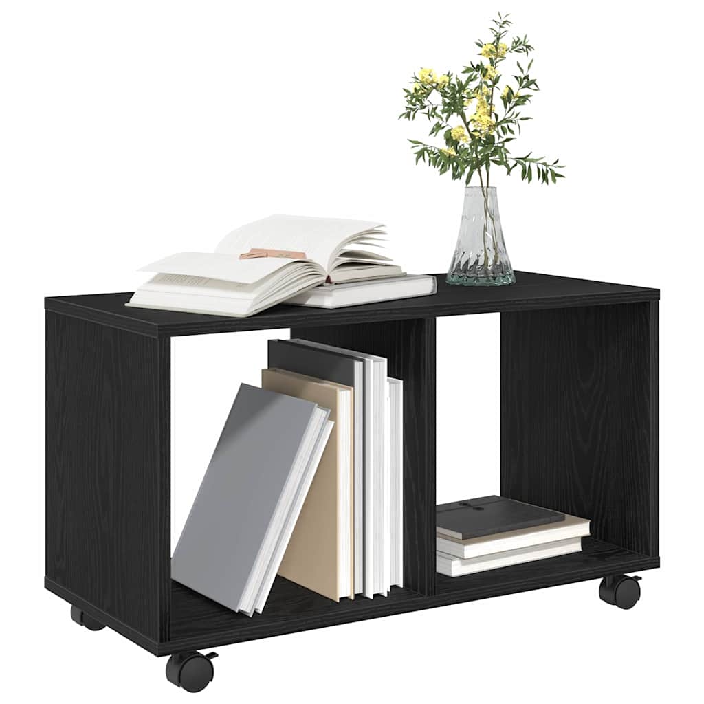 vidaXL Beistelltisch mit Regal Schwarz Eichen-Optik 72 x 33 x 42,5 cm