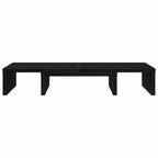 vidaXL Monitorständer Verstellbar Schwarz Eichen-Optik 60x24x10,5 cm