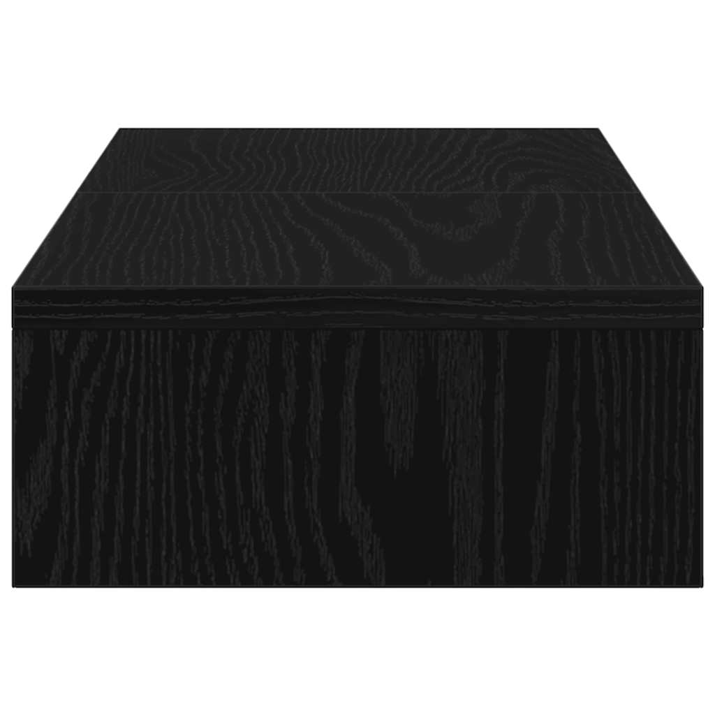 vidaXL Monitorständer Verstellbar Schwarz Eichen-Optik 60x24x10,5 cm