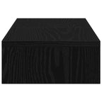 vidaXL Monitorständer Verstellbar Schwarz Eichen-Optik 60x24x10,5 cm