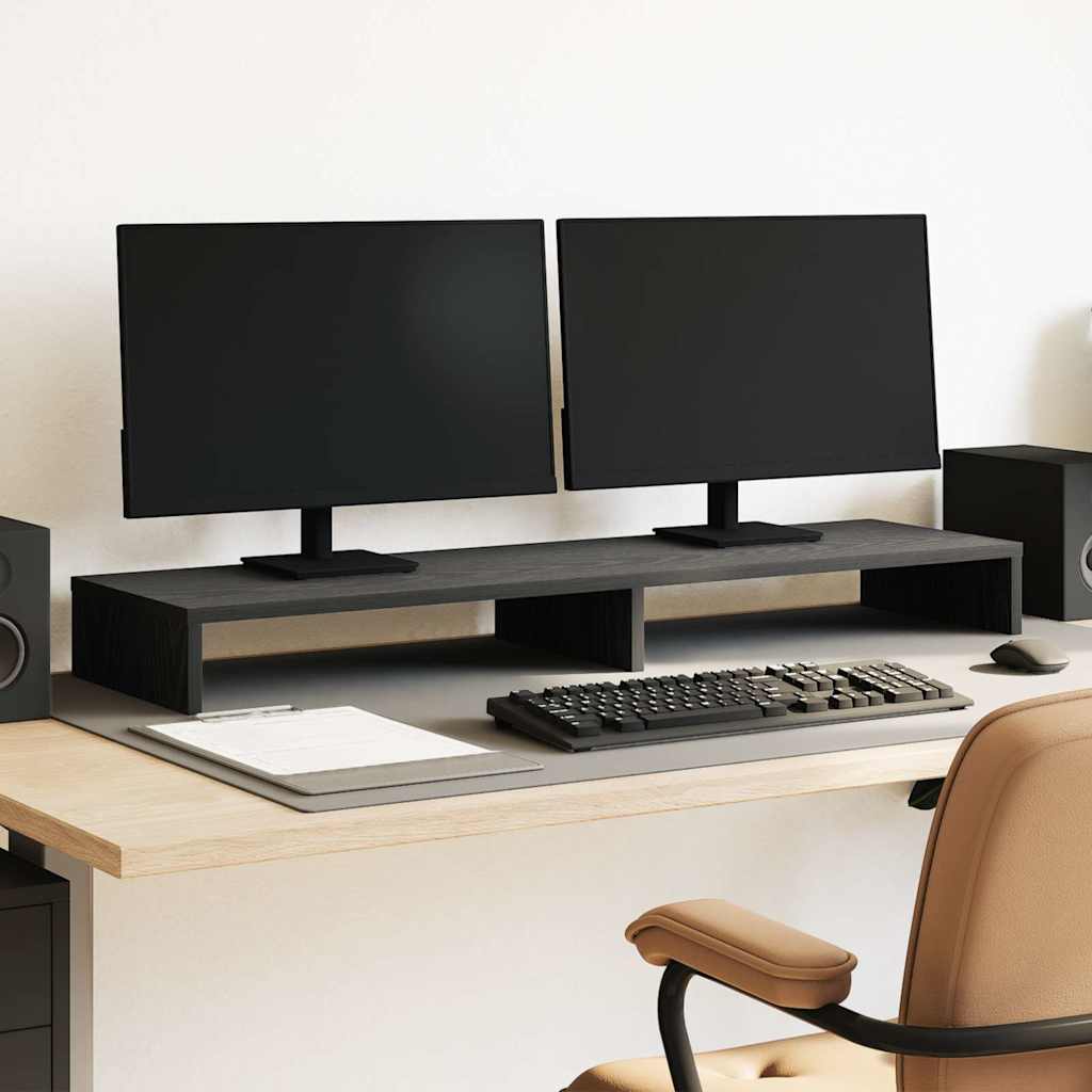 vidaXL Monitorständer Braun Eichen-Optik 100x27x10 cm Holzwerkstoff
