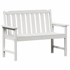 vidaXL Gartenbank Weiß 120 x 59 x 88 cm HDPE