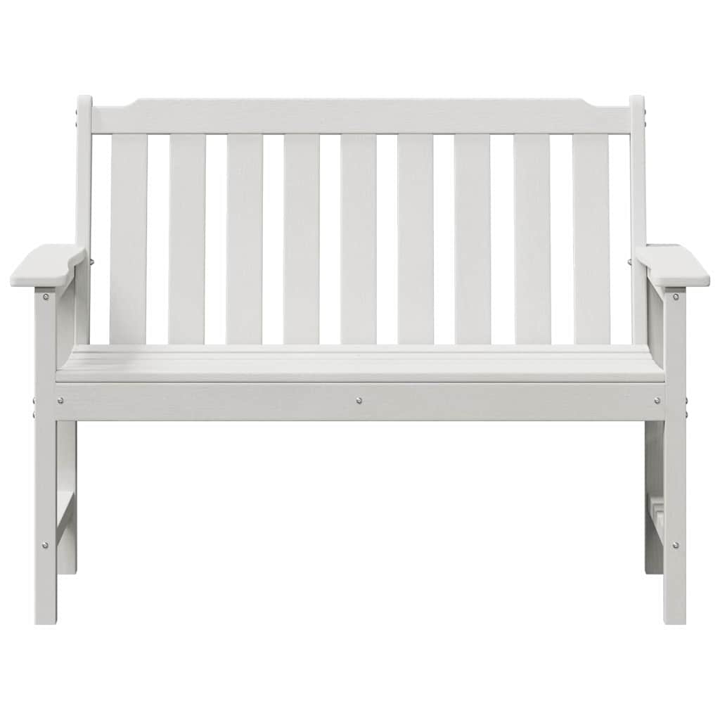 vidaXL Gartenbank Weiß 120 x 59 x 88 cm HDPE