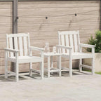vidaXL Garten-Esszimmerstuhl 2 pcs Weiß 65,5 x 59 x 88 cm HDPE