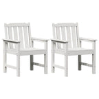 vidaXL Garten-Esszimmerstuhl 2 pcs Weiß 65,5 x 59 x 88 cm HDPE
