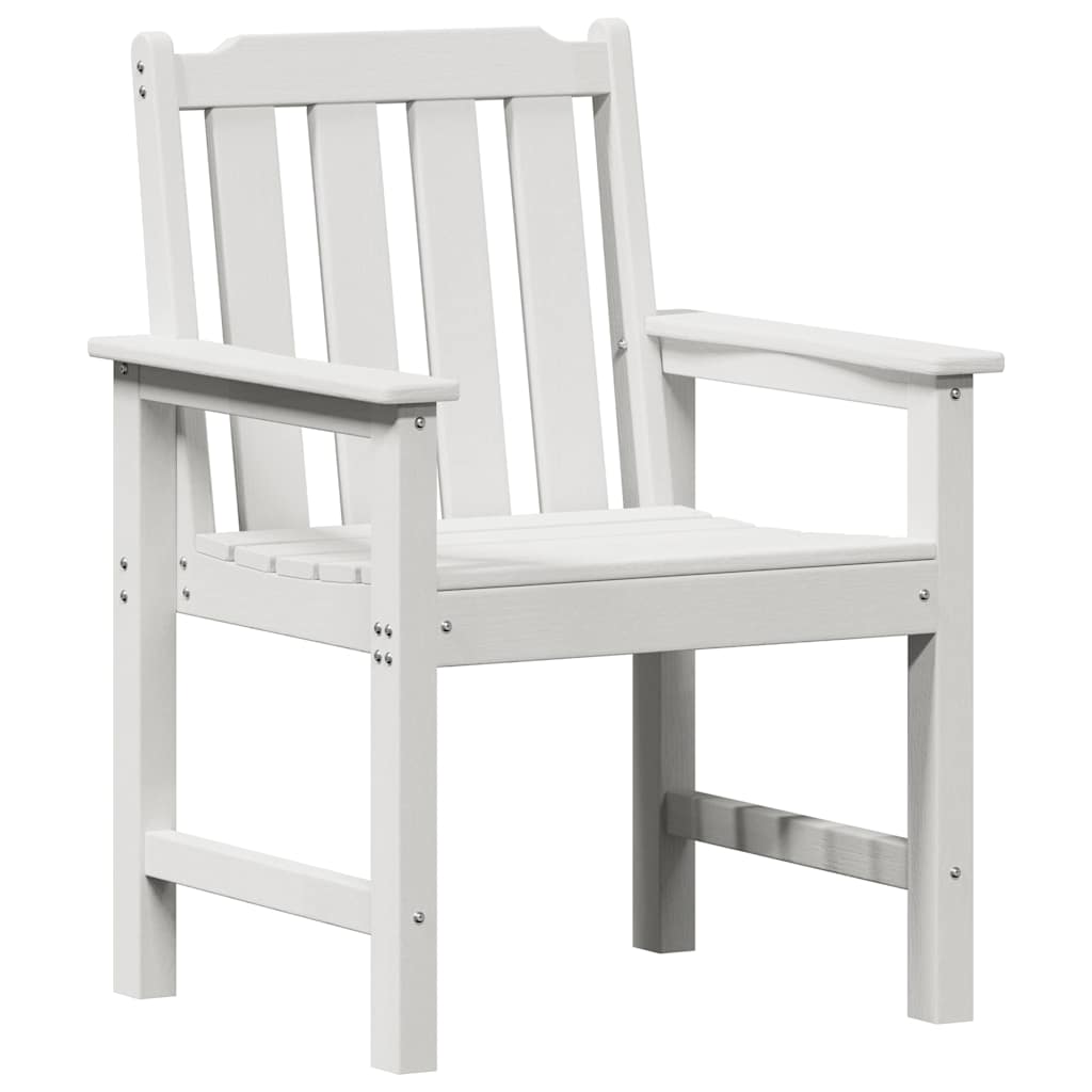 vidaXL Garten-Esszimmerstuhl 2 pcs Weiß 65,5 x 59 x 88 cm HDPE