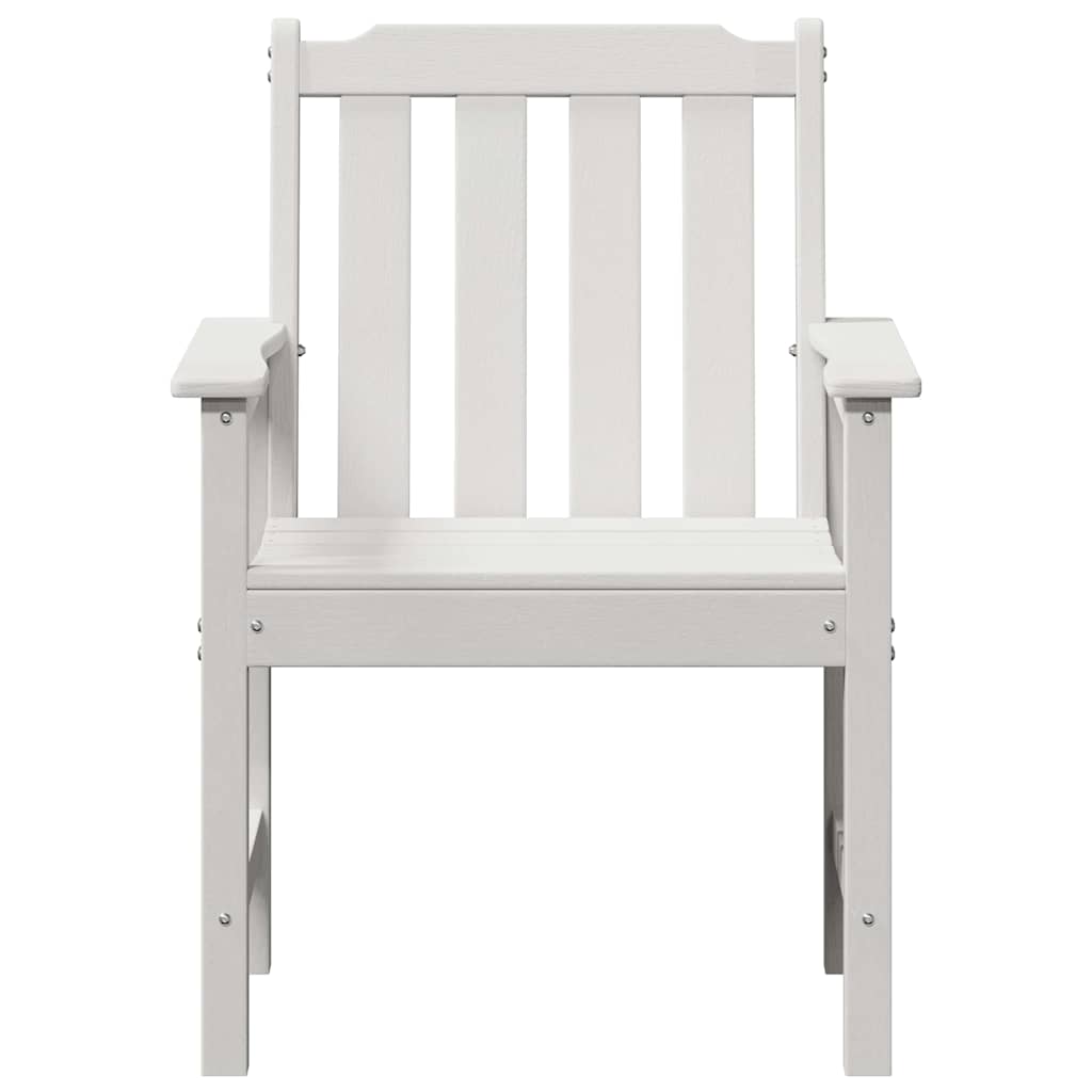 vidaXL Garten-Esszimmerstuhl 2 pcs Weiß 65,5 x 59 x 88 cm HDPE