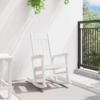 vidaXL Schaukelstuhl für den Garten Weiß 92 x 70 x 108cm HDPE