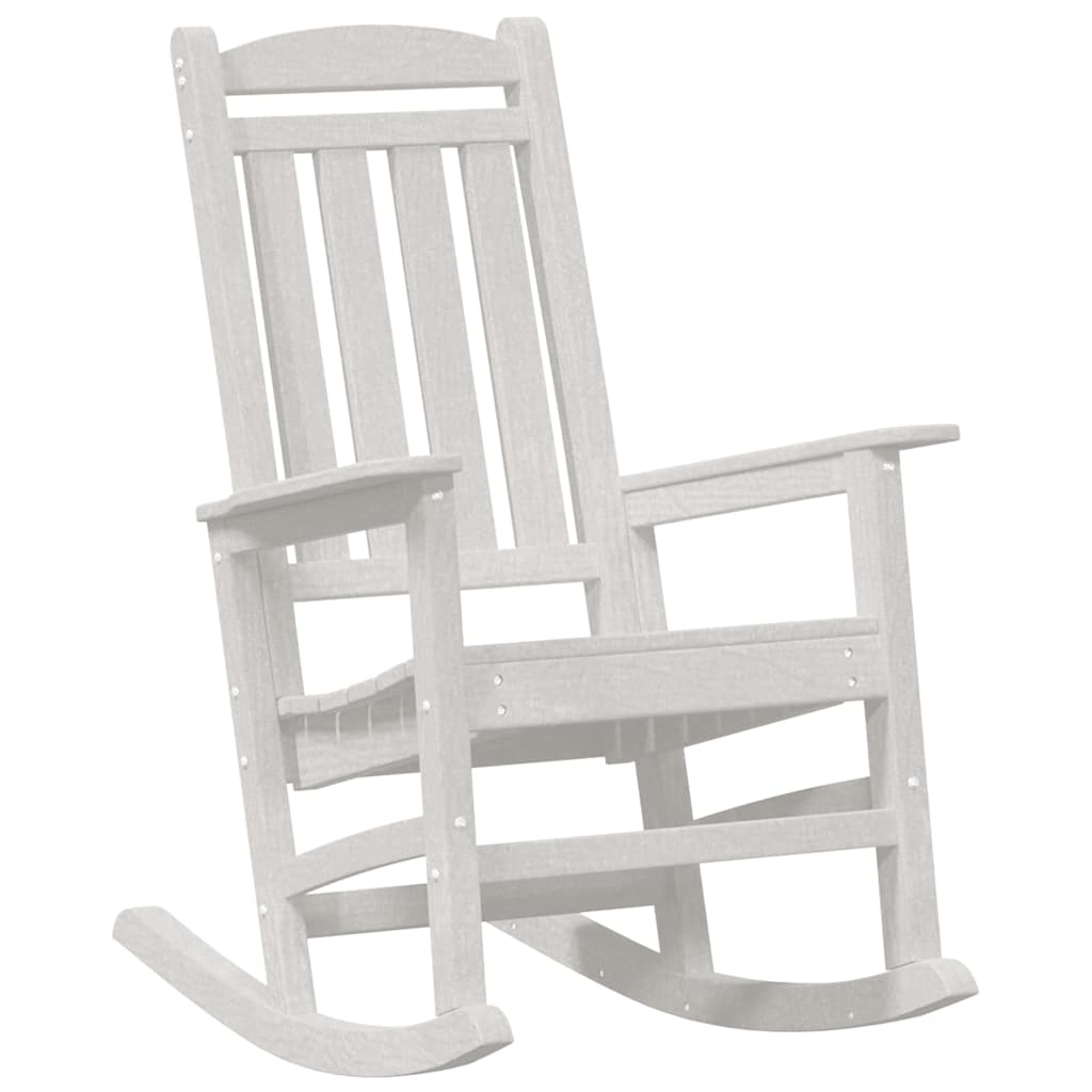 vidaXL Schaukelstuhl für den Garten Weiß 92 x 70 x 108cm HDPE