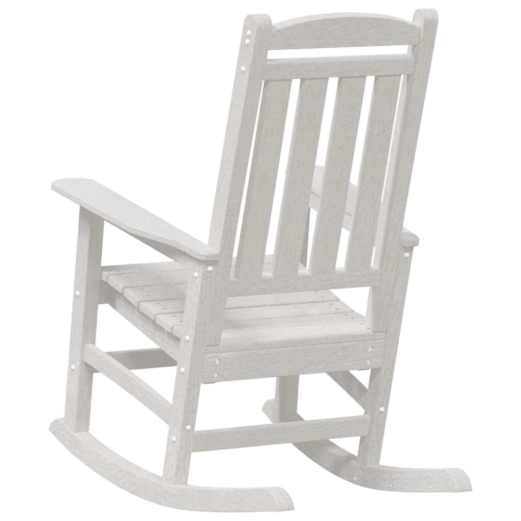 vidaXL Schaukelstuhl für den Garten Weiß 92 x 70 x 108cm HDPE