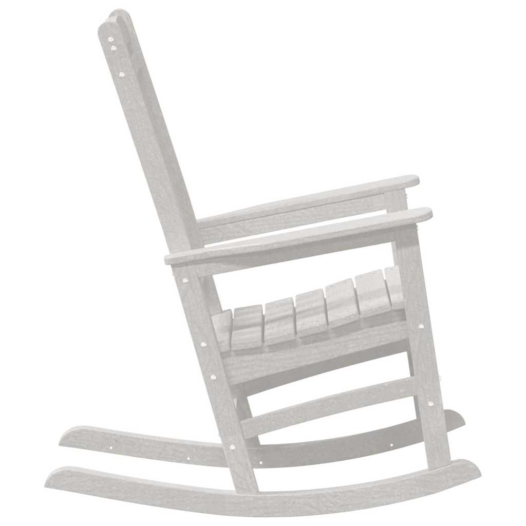 vidaXL Schaukelstuhl für den Garten Weiß 92 x 70 x 108cm HDPE