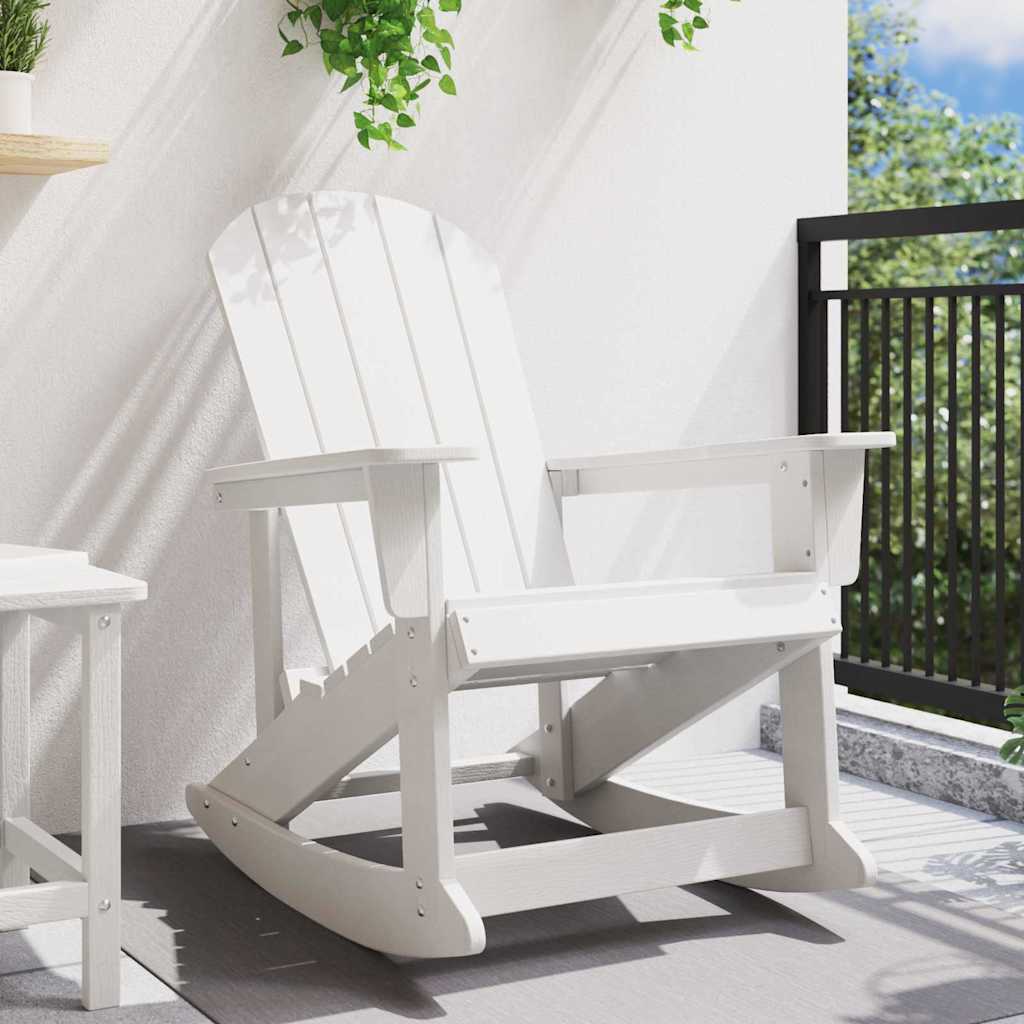 vidaXL Adirondack-Schaukelstuhl Weiß 92 x 73,5 x 92 cm HDPE